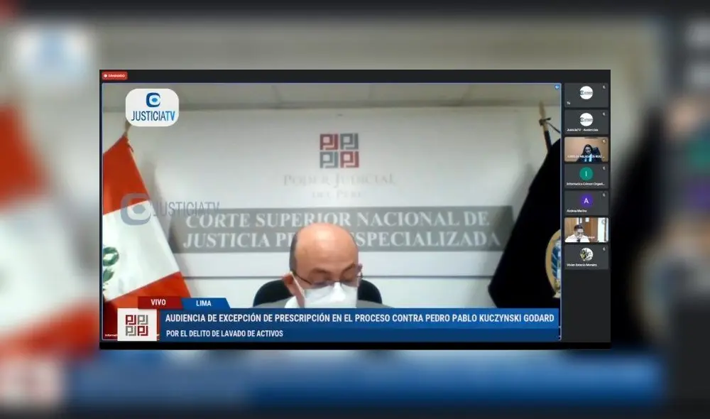 El juez Víctor Zúñiga rechazó la solicitud de PPK para que prescriban los delitos de fraude procesal y falsa declaración en su contra. Foto: captura de Justicia TV