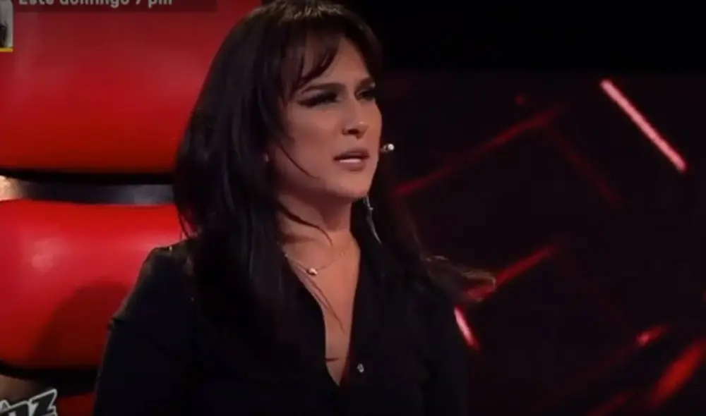 Daniela Darcourt se emocionó con la presentación de un participante en La voz senior. Foto: captura de Latina