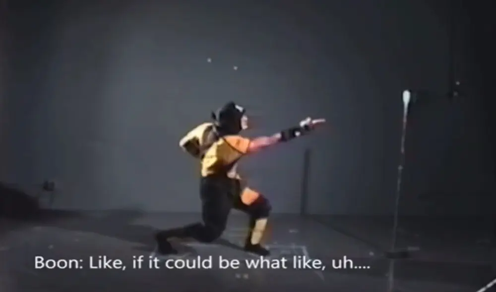 Scorpion haciendo el ataque característico de este personaje. Foto: captura de Twitter