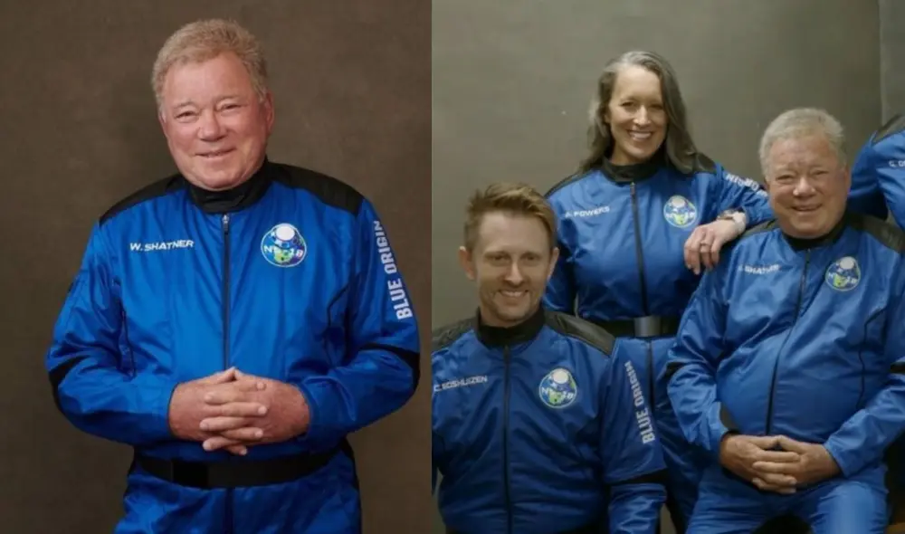 William Shatner, actor de Star Trek, relata cómo se sintió al convertirse en la persona más longeva en ir al espacio. Foto: composición/ Blue Origin