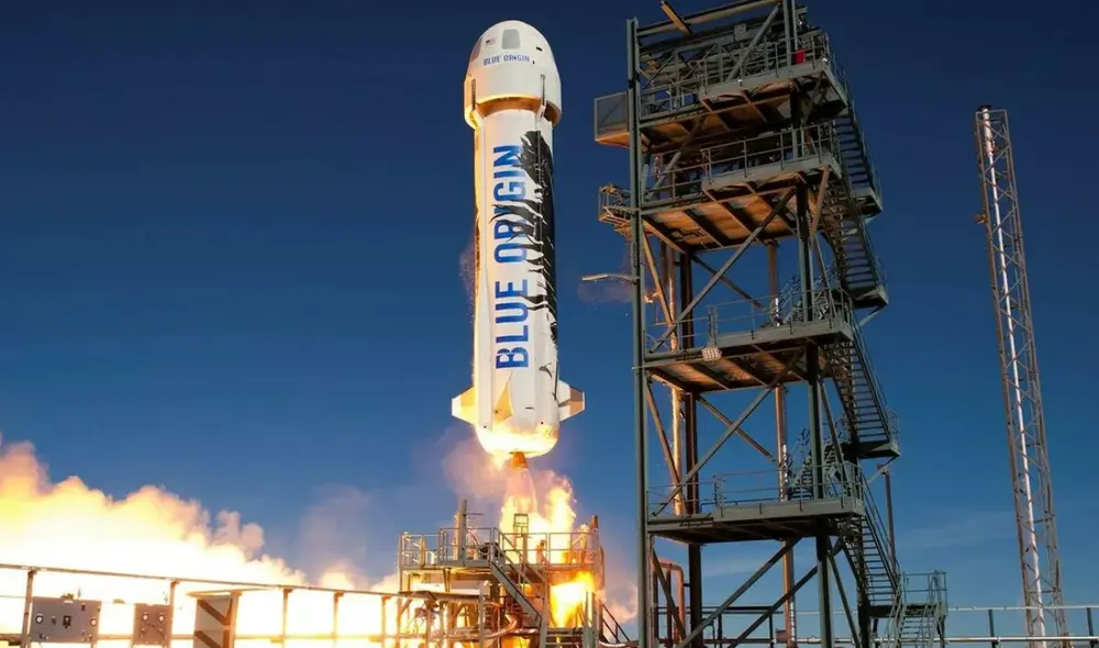 El segundo viaje con pasajeros a bordo de Blue Origin muestra la determinación de la compañía de Jeff Bezos por dominar la carrera espacial. Foto: Blue Origin