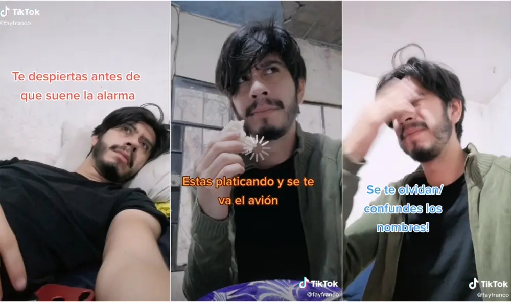 Con humor y bastante creatividad este TikTok quiso mostrar su experiencia, aunque no faltaron personas de menos edad que afirmaron ya están pasando por estas etapas. Foto: captura de video de TikTok