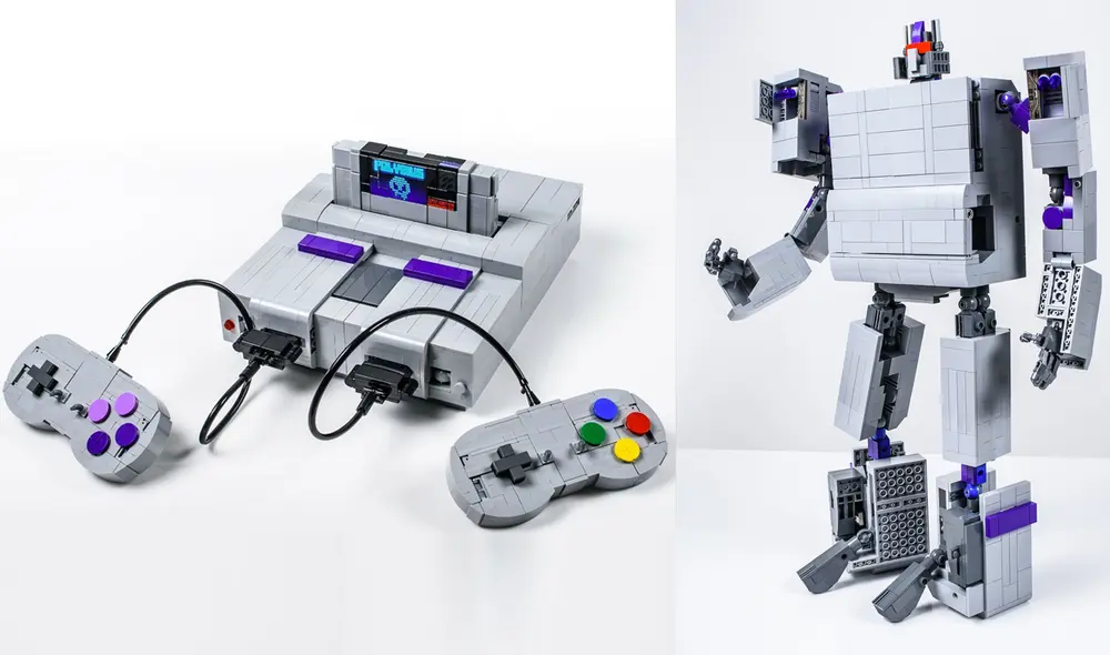 Así luce esta Super Nintendo hecha con legos. Foto: captura de YouTube