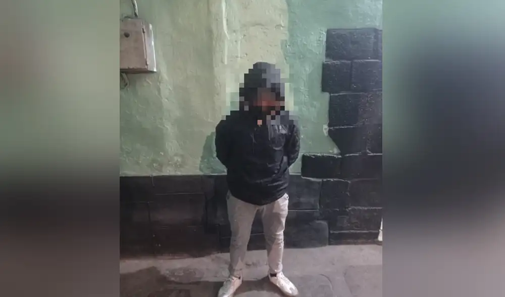 El intervenido fue llevado a la comisaría PNP Cusco. Foto: PNP
