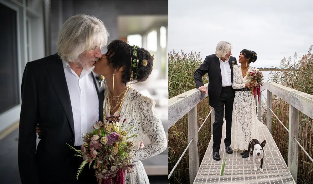La quinta es la vencida. Roger Waters se casó en una ceremonia íntima. Foto: composición La República/ Facebook Roger Waters