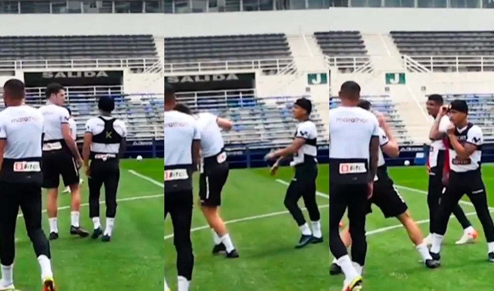 Yotún y Ormeño 'pelean' en entrenamiento de la selección peruana. Foto: captura de Líbero Yotún y Ormeño 'pelean' en entrenamiento de la selección peruana. Foto: captura de Líbero