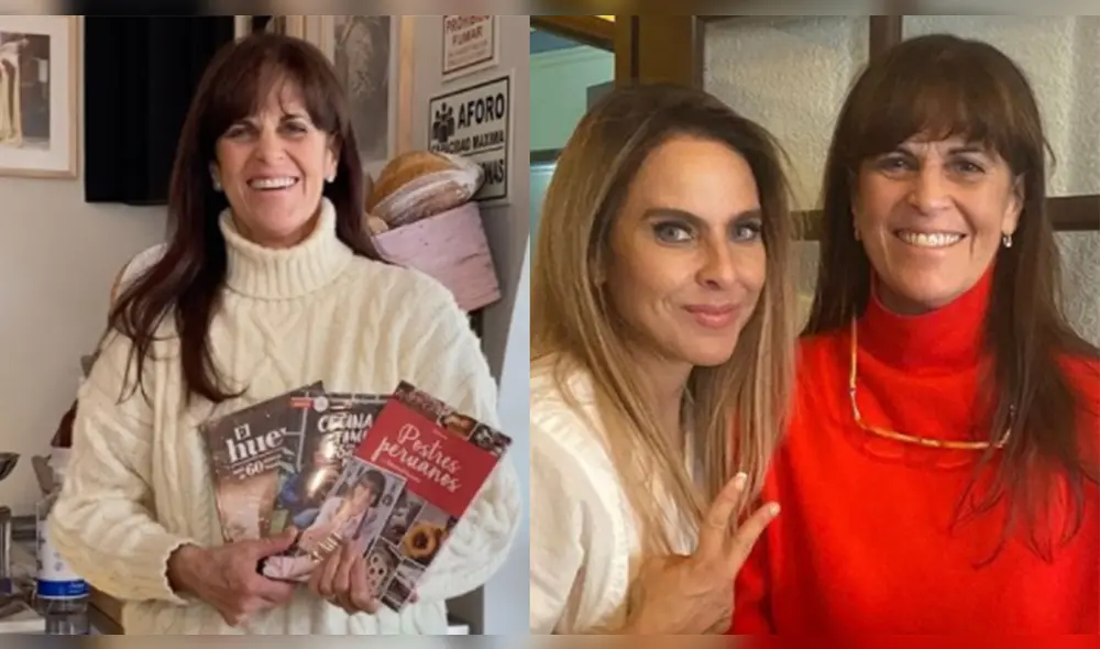 Sandra Plevisani se muestra sonriente y Kate hace la señal de paz con sus dedos. Foto: Sandra Plevisani/Kate del Castill/Instagram