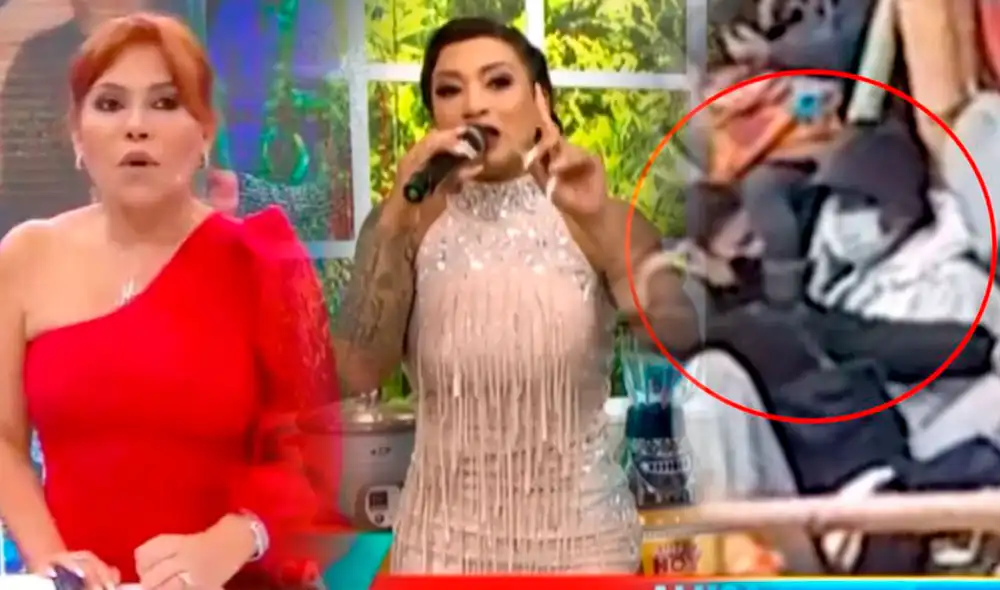 Paula Arias le habría mandado fuerte indirecta a Magaly Medina, quien criticó su reconciliación con Eduardo Rabanal. Foto: composición/captura de ATV y América TV