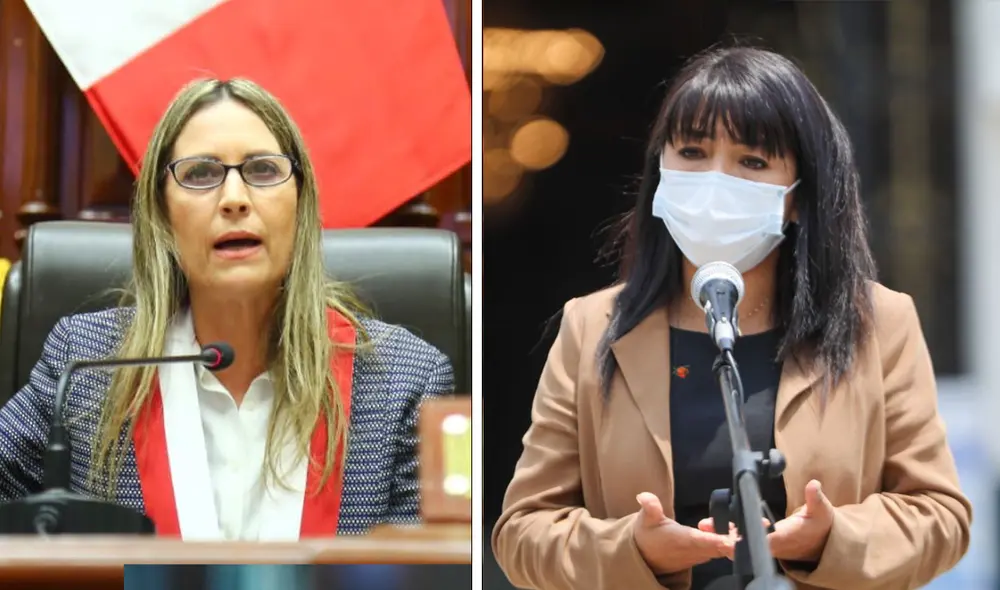 La titular de la PCM y la presidenta del Congreso se reunirán este lunes 18. Foto: Composición / La República La titular de la PCM y la presidenta del Congreso se reunirán este lunes 18. Foto: Composición / La República