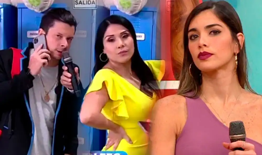 Mario Hart no pudo ocultar su nerviosismo al recrear escena de beso con Tula Rodríguez. Foto: composición/captura de América TV Mario Hart no pudo ocultar su nerviosismo al recrear escena de beso con Tula Rodríguez. Foto: composición/captura de América TV