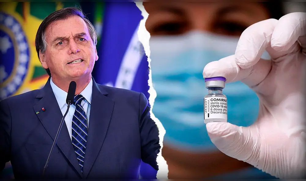 Jair Bolsonaro, quien contrajo el coronavirus en julio de 2020, es muy criticado por su gestión de la crisis sanitaria en su país. Foto: composición/AFP-EFE