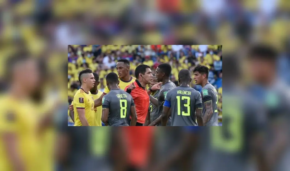 Diego Haro recibió las criticas de los futbolistas de la selección de Colombia. Foto: captura de Movistar Deportes