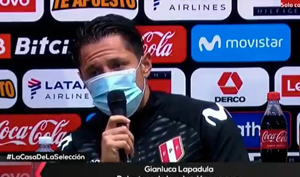 Gianluca Lapadula jugó todo el primer tiempo y parte del segundo ante Argentina. Foto: captura/Movistar Deportes