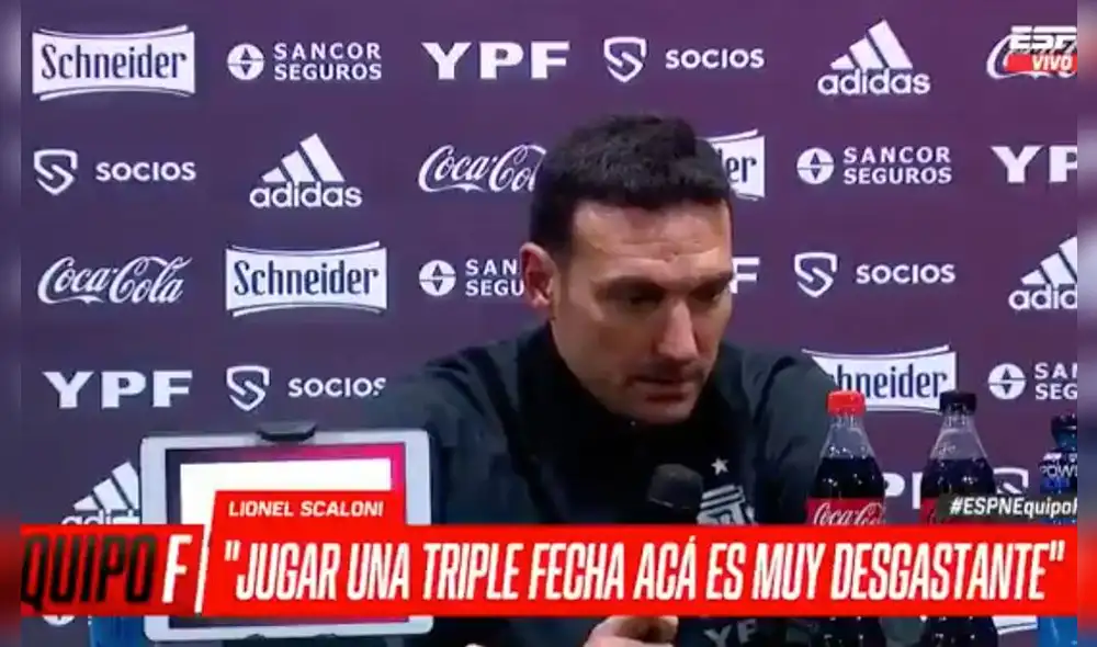 Lionel Scaloni acumula 25 partidos sin conocer la derrota al mando de la selección argentina. Foto: captura ESPN