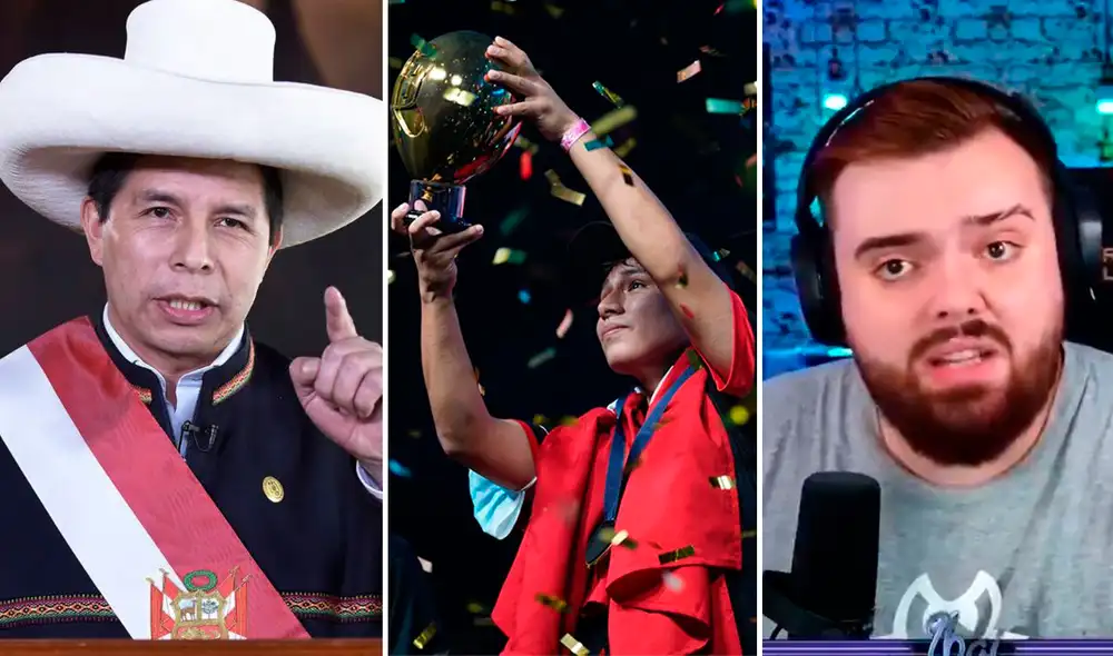 El popular streamer se pronunció de modo jocoso sobre el reconocimiento del mandatario peruano. Foto: composición LR El popular streamer se pronunció de modo jocoso sobre el reconocimiento del mandatario peruano. Foto: composición LR