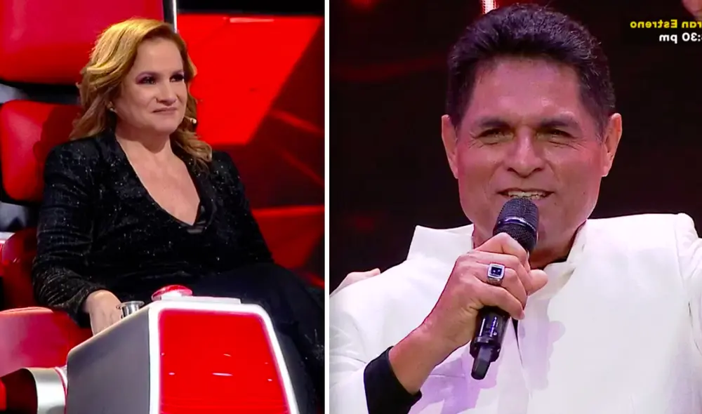 "Esa voz tiene que seguir”, dijo Joaquín Galán al extenderle la invitación al cantante de La voz senior Perú. Foto: captura Latina
