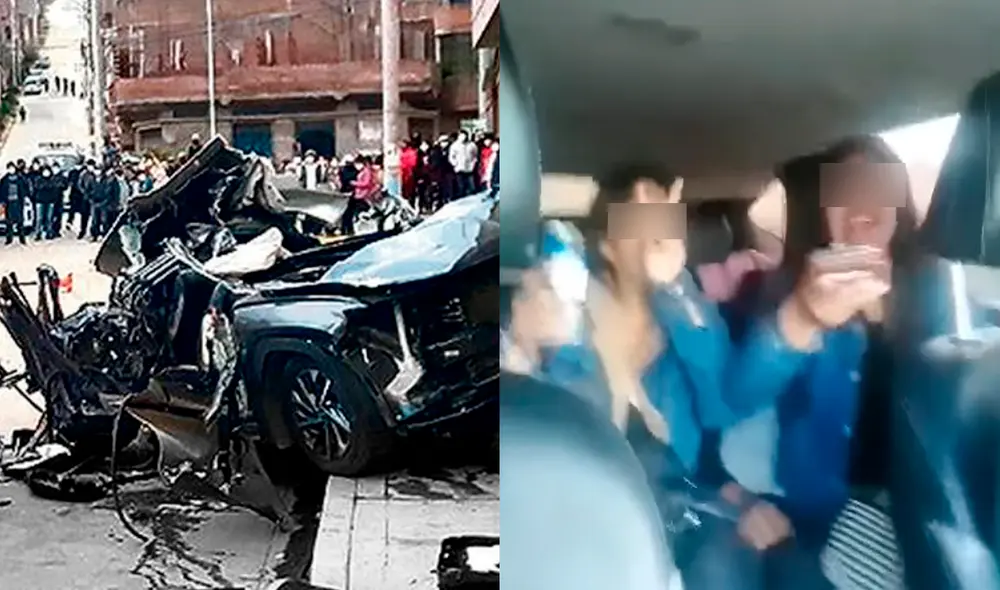 Accidente. Choque habría sido causado por el alcohol. Foto: PNP/difusión