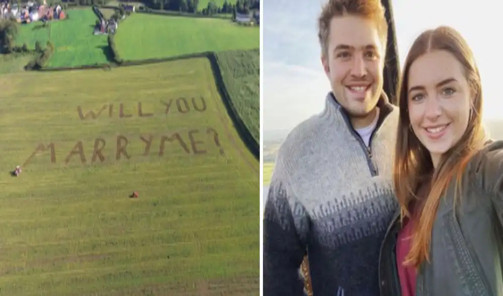 Después de formalizar su compromiso continuaron con un entretenido y romántico paseo por los aires. Foto: captura de Facebook