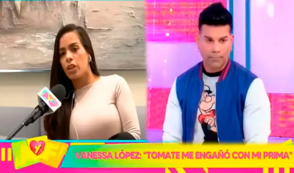 Vanessa López y Carlos ‘Tomate’ Barraza se presentaron en Amor y fuego. Foto: captura Amor y fuego