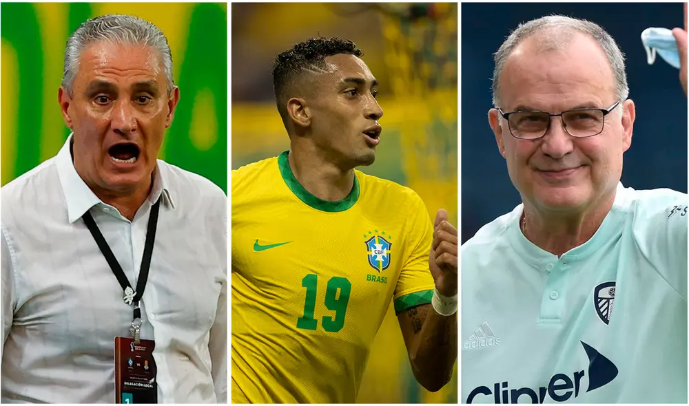 Raphinha se punta como la nueva estrella brasileña. Foto: composición/ EFE/ CBF/ Leeds United.