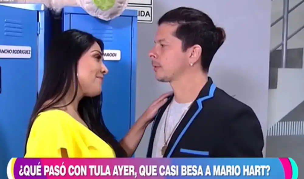 Mario Hart y Tula Rodríguez tuvieron una peculiar escena en En boca de todos. Foto: América TV