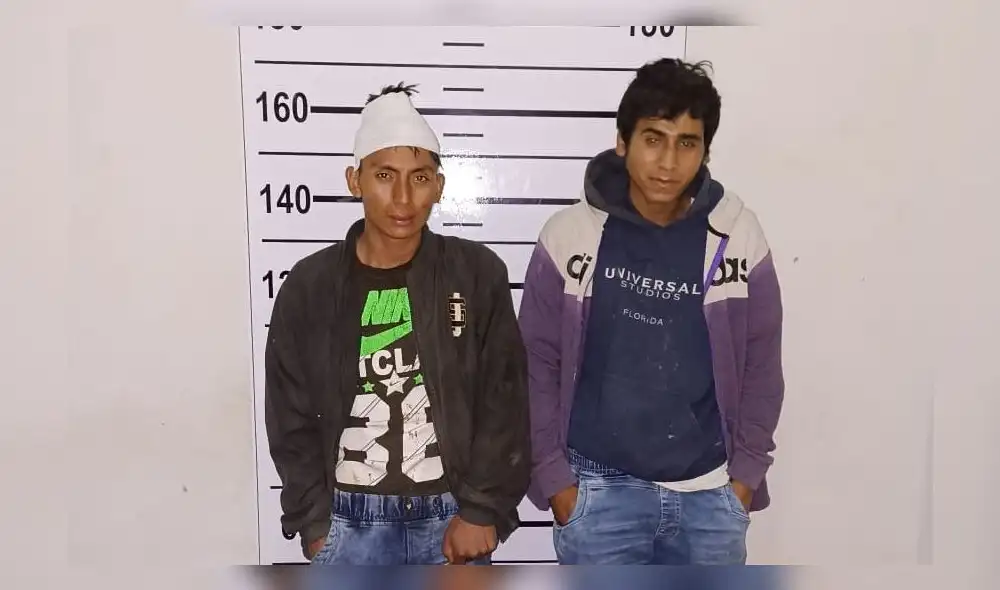 Ladrones quedaron detenidos acusados de robo agravado. Foto: PNP