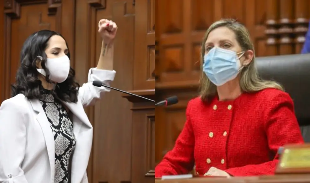 La parlamentaria no dudó en cuestionar las reformas laborales propuestas por Acción Popular. Foto: composición/La República La parlamentaria no dudó en cuestionar las reformas laborales propuestas por Acción Popular. Foto: composición/La República