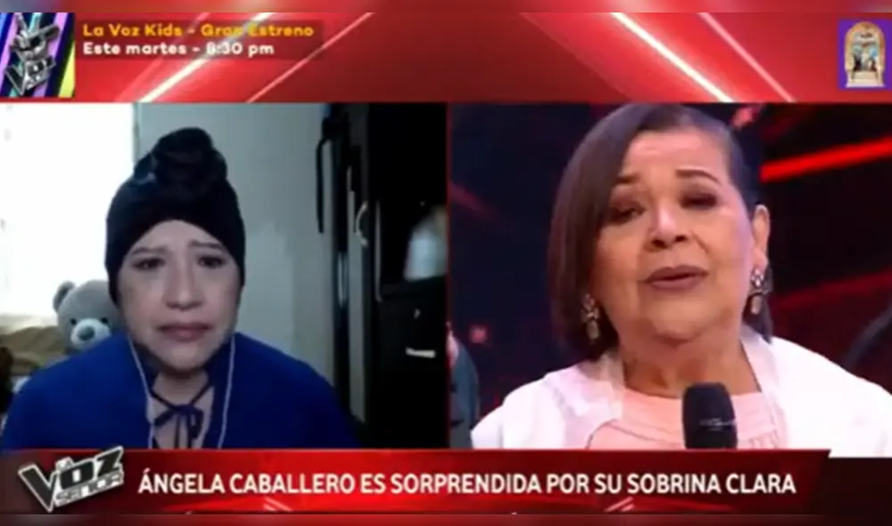 Ángela Caballero ingresó al concurso de canto gracias a su sobrina Clara. Foto: captura de Latina Ángela Caballero ingresó al concurso de canto gracias a su sobrina Clara. Foto: captura de Latina