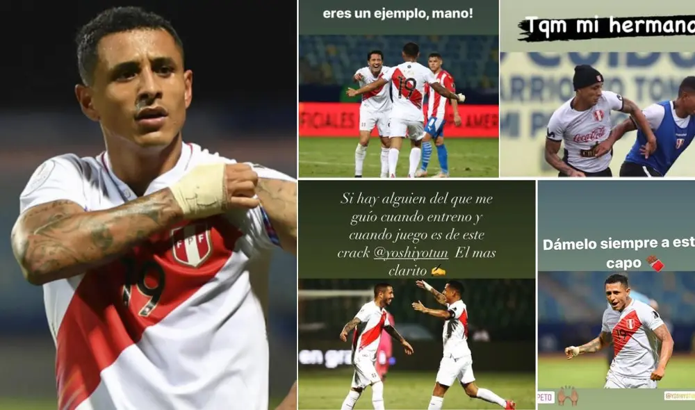 Yoshimar Yotún recibió diversos mensajes de sus compañeros de selección. Foto: EFE/Instagram Yoshimar Yotún recibió diversos mensajes de sus compañeros de selección. Foto: EFE/Instagram