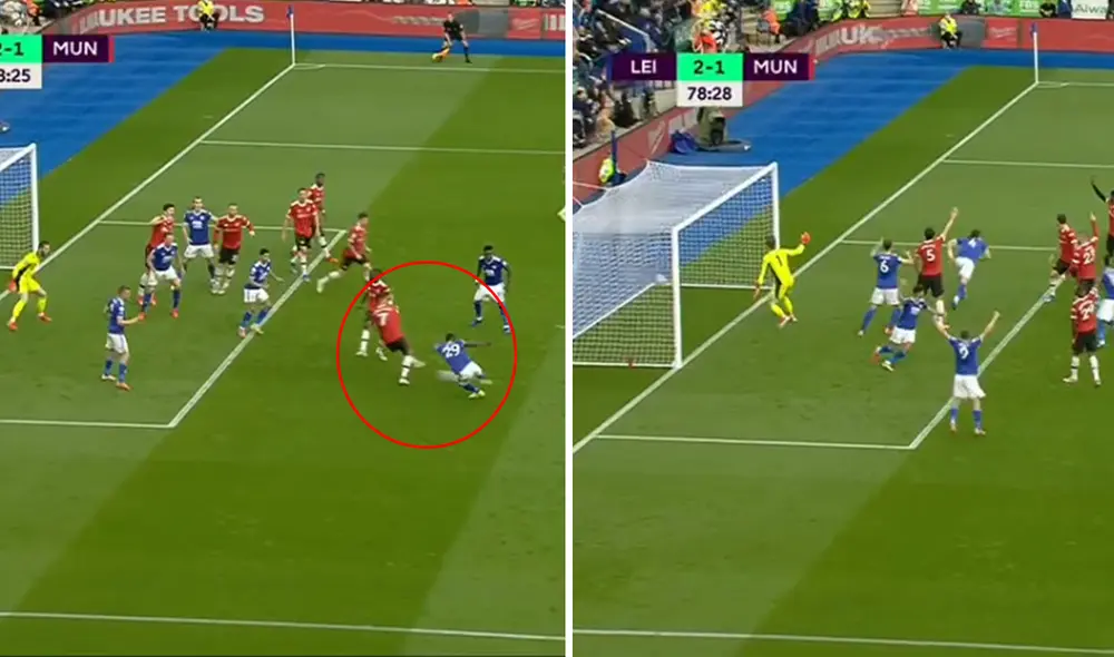 Cristiano Ronaldo falló en la labor defensiva del Manchester United. Foto: captura de ESPN