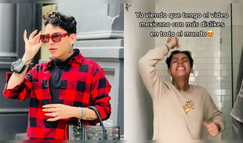 Kunno celebra tener el video mexicano con más "no me gusta" de YouTube. Foto: Kunno/TikTok