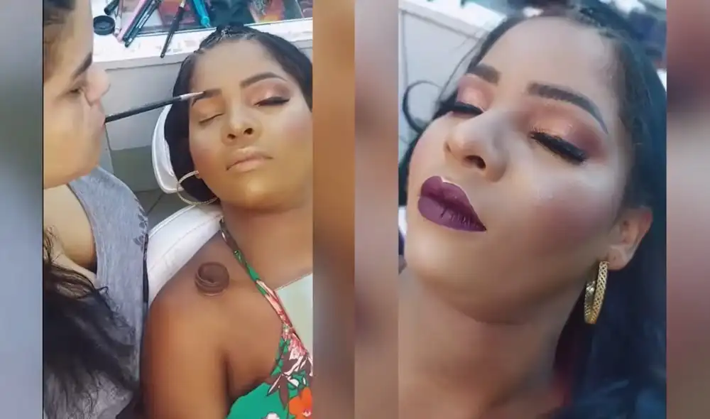 Clelia Rodrigues es una maquillista profesional de Visconde do Rio Branco (Brasil). Foto: captura de YouTube