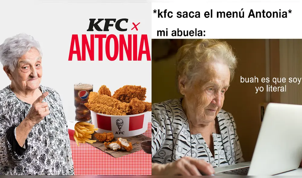 KFC crea el menú de la abuela Antonia y publica divertidos memes en las redes sociales. Foto: captura de Twitter