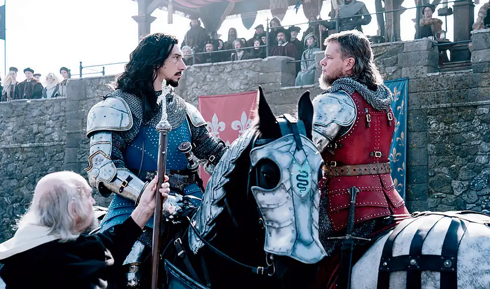 Cruce de espadas. Adam Driver y Matt Damon se enfrentan en la épica medieval del maestro Ridley Scott. Foto: difusión