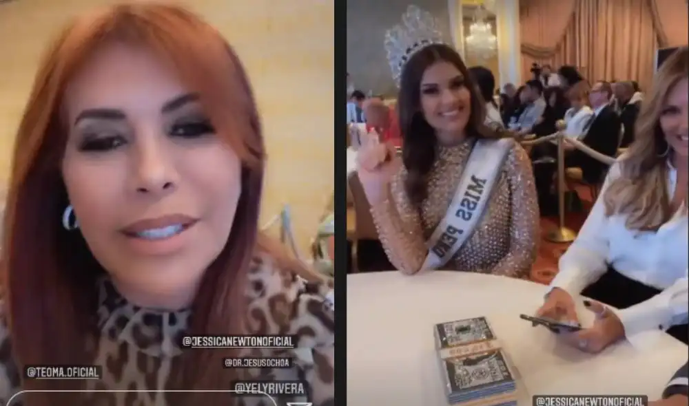Magaly Medina se encontró con la Miss Perú en evento en Estados Unidos. Foto: Instagram Magaly Medina se encontró con la Miss Perú en evento en Estados Unidos. Foto: Instagram