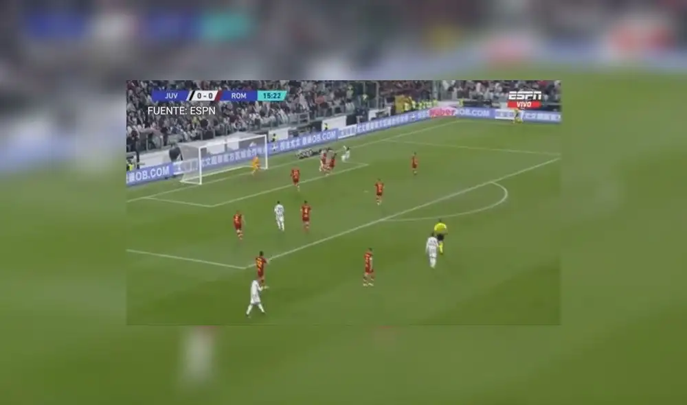 Juventus vs. Roma: Moise Kean anotó el 1-0 a favor de la 'Juve'. Foto: Captura ESPN Juventus vs. Roma: Moise Kean anotó el 1-0 a favor de la 'Juve'. Foto: Captura ESPN