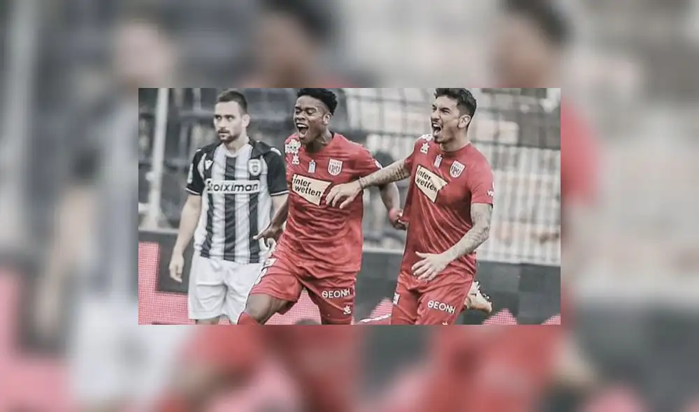 Jean Pierre Rhyner anotó de cabeza para su club Volos por la Superliga de Grecia. Foto: Rhyner20/Instagram