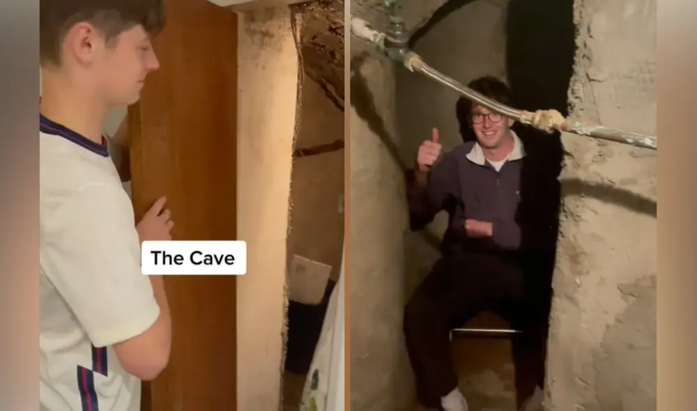 Una ducha con tragaluz, una cueva, un baño con ojo mágico, son algunos de los ambientes. Foto: captura de TikTok