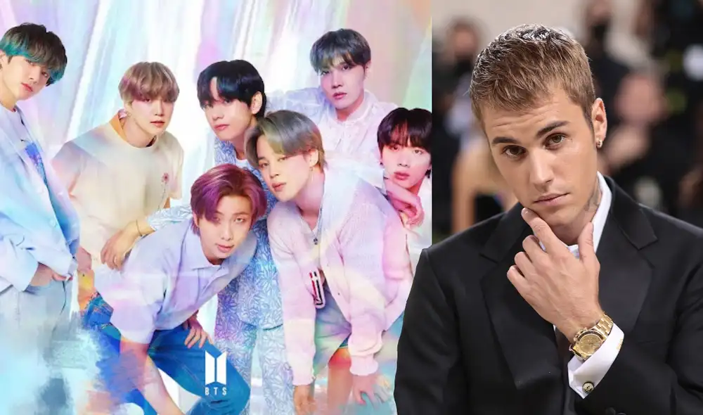 Tras la adquisición de Ithaca Holdings, Justin Bieber se sumó a las filas de la empresa de BTS. Foto: composición Hybe