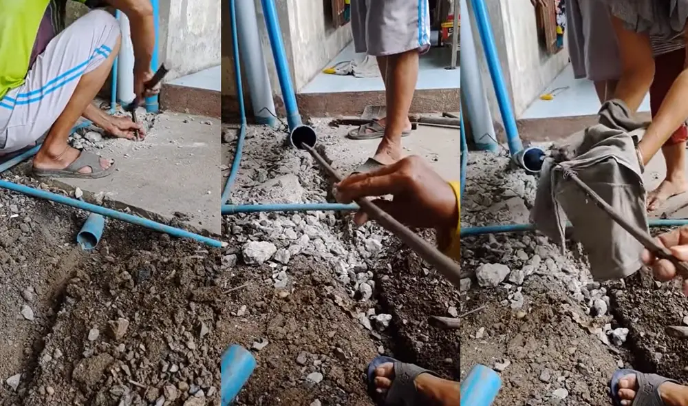 En total fueron cuatro las personas que se acercaron a salvar al felino. Foto: captura de YouTube