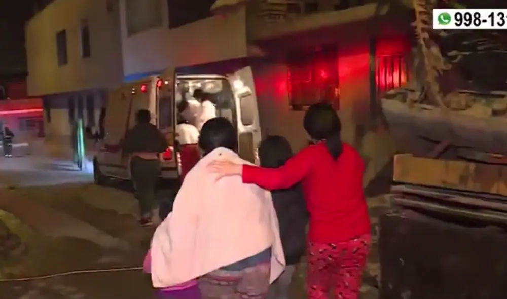 Tres menores lograron escapar de las llamas. Foto: captura América Noticias