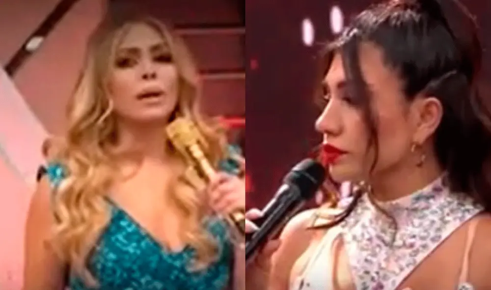 Diana Sánchez habría recibido llamada telefónica de su novio previo a su presentación en Reinas del show. Foto: Captura América Tv.