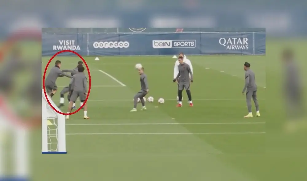 Ander Herrera hace un túnel a Neymar delante de Messi. Foto: Captura Ander Herrera hace un túnel a Neymar delante de Messi. Foto: Captura