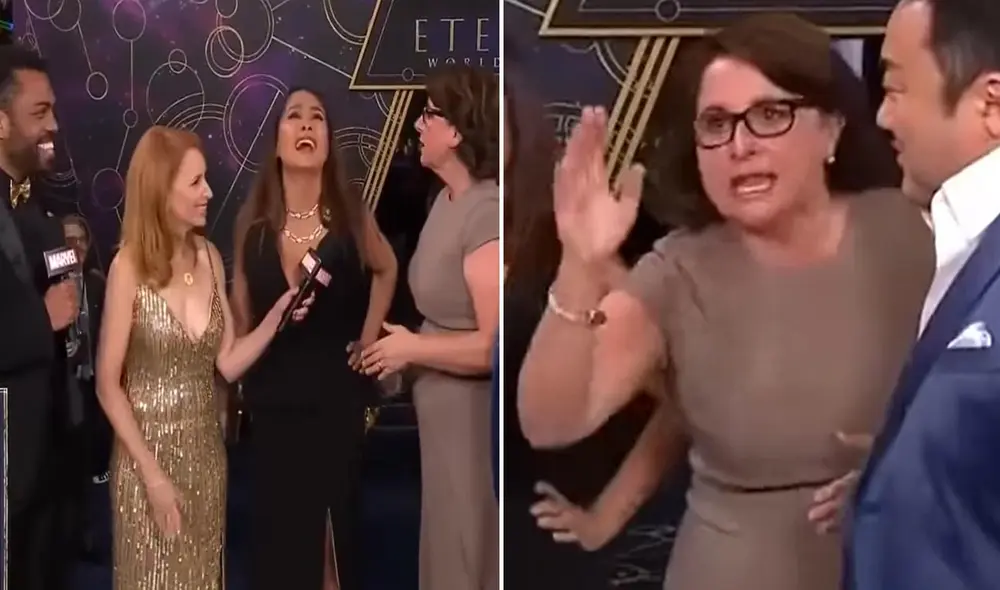 Victoria Alonso y Salma Hayek compartieron un momento único en premiere de Eternals. Foto: composición/Marvel Studios