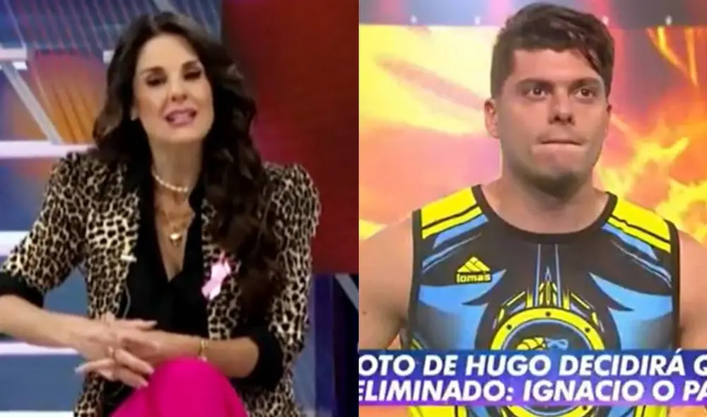 Rebeca Escribens apenada porque Ignacio Baladán no tuvo apoyo y le pidieron dejar Esto es guerra. Foto: composición/ captura de América TV Rebeca Escribens apenada porque Ignacio Baladán no tuvo apoyo y le pidieron dejar Esto es guerra. Foto: composición/ captura de América TV