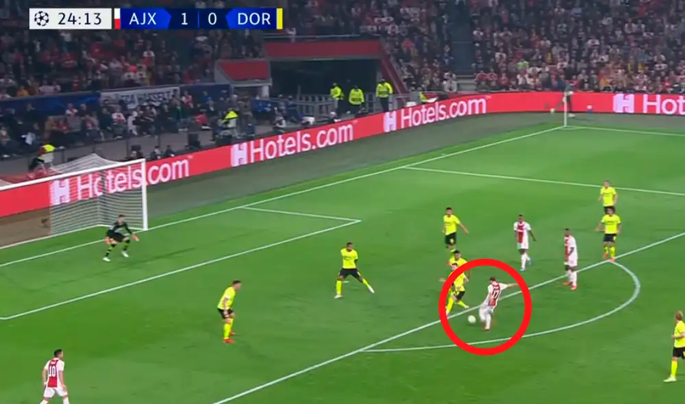 Blind convirtió su segundo tanto en la Champions League. Foto: captura ESPN.