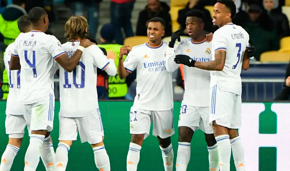 Real Madrid aplastó 5-0 al Shakhtar por el Grupo D de la Champions League 2021-22. Foto: AFP