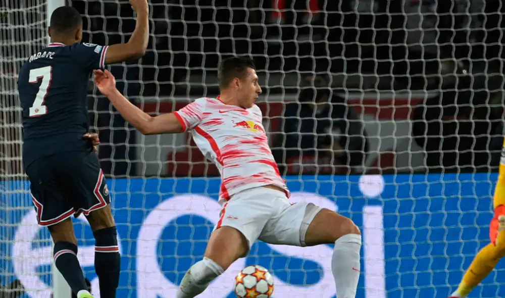 Kylian Mbappé dejó sus impresiones tras el triunfo 3-2 del PSG frente al Leipzig. Foto: AFP