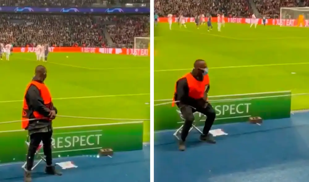 Seguridad del estadio Parque de los Príncipes tuvo peculiar reacción ante gol de Messi frente al Leipzig por Champions League. Foto: captura ESPN