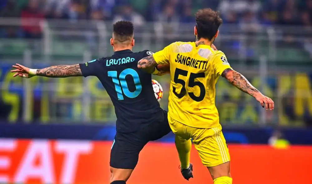 Gustavo Dulanto jugó los 90 minutos ante los italianos por la Champions League. Foto: Inter de Milán. Gustavo Dulanto jugó los 90 minutos ante los italianos por la Champions League. Foto: Inter de Milán.